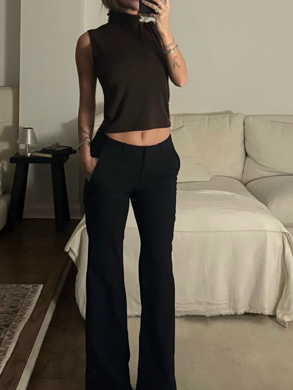 The Source Unknown Scalloped Sleeveless Turtleneck